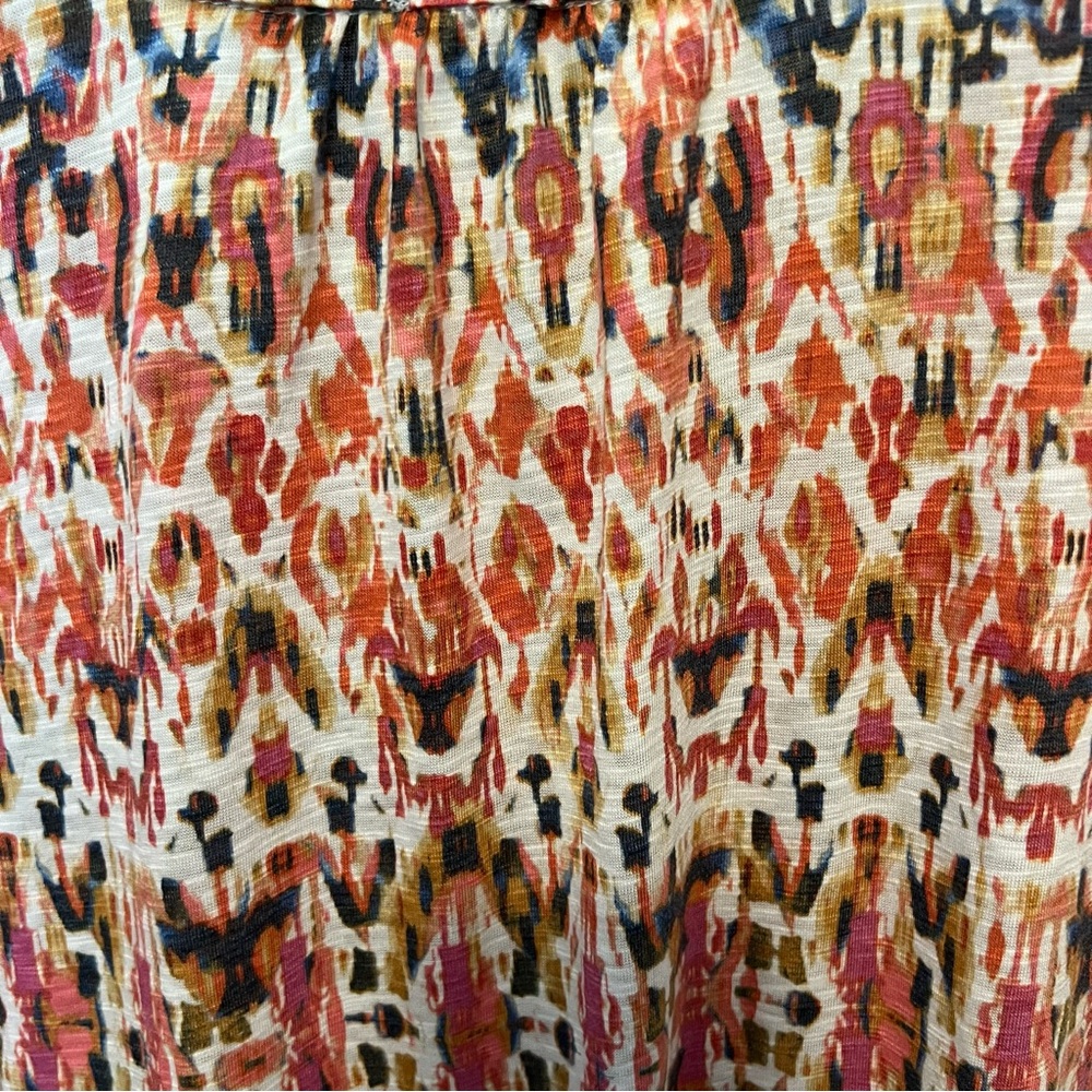 Rose & Olive rust green multi print  Flutter Sleeve plus 1x tunic top loose fit - Picture 6 of 9